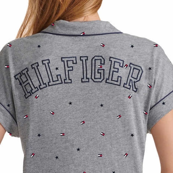 New Women's Tommy Hilfiger Ladies 2 Piece Pajamas PJs Set Gray Size XL - Picture 5 of 12